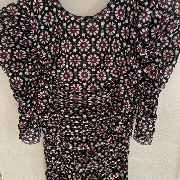 Free People Black and White Sheath Midi Dress with Slit - Picture 6 of 9